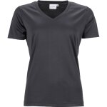 T - shirt respirant femme col v - running - jn735 - noir