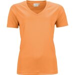 T - shirt respirant femme col v - running - jn735 - orange