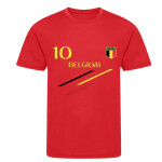 T - shirt foot enfant rouge - collection supporter belgique - 100% polyester