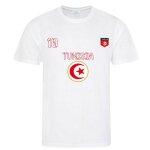 T - shirt de football style tunisie enfant blanc