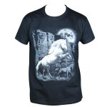 T - shirt homme manches courtes - cheval - 10387 - noir