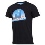 S - t - shirt homme - olympique de marseille - om - coton - manches courtes - noir