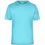T - shirt respirant jn358 - bleu pacifique - col rond - homme