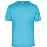 T - shirt respirant jn358 - bleu turquoise - col rond - homme