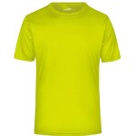 T - shirt respirant jn358 - jaune acide - col rond - homme