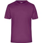 T - shirt respirant jn358 - violet pourpre - col rond - homme