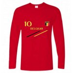 T - shirt manches longues enfant foot belgique rouge