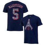 L - t - shirt - marquinhos - psg - collection officielle - coton - manches courtes - bleu