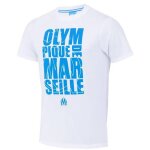 - t - shirt om - collection officielle olympique de marseille - blanc - garon
