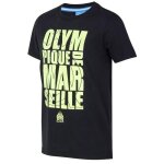 - t - shirt om - collection officielle olympique de marseille - noir - garon