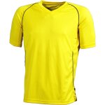 T - shirt polyester enfant col v maillot football - jn386k - jaune