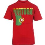 L - t - shirt - portugal - football - rouge - manches courtes - respirant