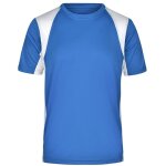 T - shirt running respirant jn306 - bleu roi et blanc - homme
