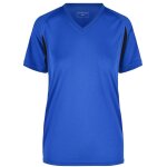 T - shirt running respirant jn316 - bleu roi et noir - femme