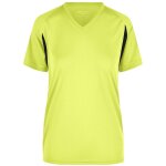 T - shirt running respirant jn316 - jaune fluo - femme
