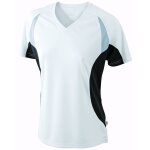 T - shirt running respirant jn390 - blanc et noir - femme