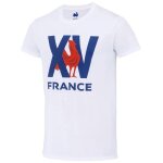 Xxl - t - shirt rugby - ffr - xv de france - coton - manches courtes - blanc