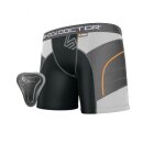 Shock doctor ultra short double compression avec protection pelvienne femme noir taille xl