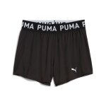 Short 3  en maille puma strong femme, fitness, noir, m