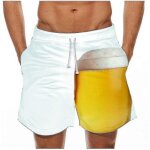 Short de bain ample pour homme, imprim�, s�chage rapide, pour le sport, zy. 1