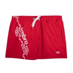 Short de bain bleu motifs graphiques et cordon blancs homme umbro
