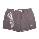 Short de bain bleu motifs graphiques et cordon blancs homme umbro