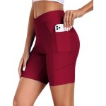 Short de bain femme legging de bain femme maillot de bain taille haute avec poches, s - 2xl