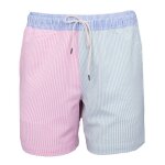 Short de bain a rayures rose bleu vert homme dockers
