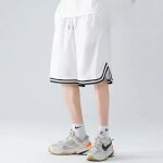 Shorts de basket - ball pour hommes, pantalons a cinq points, taille haute, carillon, a la mode, dcontract, ...
