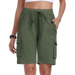 Short cargo femme shorts bermuda et elastique taille lger short de randonne sport jogging dcontract ...
