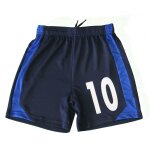 Short de foot enfant personnalis� avec num�ro - bleu marine