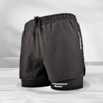 Shorts de natation pour hommes anti - embarrement double couche plage spa professionnel couleur noire ...