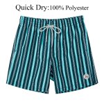 Short de plage rayé a séchage rapide pour hommes, avec doublure en maille, maillot de bain pour sport, ... Short de plage rayé a séchage rapide pour hommes, avec doublure en maille, maillot de bain pour sport, ...
