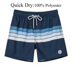 Short de plage rayé a séchage rapide pour hommes, avec doublure en maille, maillot de bain pour sport, ... Short de plage rayé a séchage rapide pour hommes, avec doublure en maille, maillot de bain pour sport, ...
