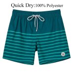 Short de plage rayé a séchage rapide pour hommes, avec doublure en maille, maillot de bain pour sport, ... Short de plage rayé a séchage rapide pour hommes, avec doublure en maille, maillot de bain pour sport, ...