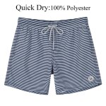 Short de plage rayé a séchage rapide pour hommes, avec doublure en maille, maillot de bain pour sport, ... Short de plage rayé a séchage rapide pour hommes, avec doublure en maille, maillot de bain pour sport, ...