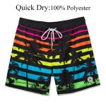 Short de plage rayé a séchage rapide pour hommes, avec doublure en maille, maillot de bain pour sport, ... Short de plage rayé a séchage rapide pour hommes, avec doublure en maille, maillot de bain pour sport, ...