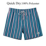 Short de plage rayé a séchage rapide pour hommes, avec doublure en maille, maillot de bain pour sport, ... Short de plage rayé a séchage rapide pour hommes, avec doublure en maille, maillot de bain pour sport, ...