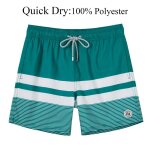Short de plage rayé a séchage rapide pour hommes, avec doublure en maille, maillot de bain pour sport, ... Short de plage rayé a séchage rapide pour hommes, avec doublure en maille, maillot de bain pour sport, ...