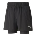 Short de running noir homme puma run 2in1