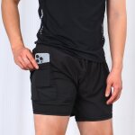 Short de sport 2 en 1 pour homme vtement de sport de course a pied d'entranement en plein air avec ...