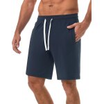 Short sport homme 100% coton shorts court casual bermudas respirant cordon ajustable de fitness jogging ...