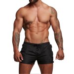 Short de sport pour homme, absorbant la transpiration, respirant, s�chage rapide, avec poches lat�rales, ...