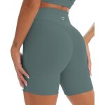 Short de yoga femme taille haute gainant, short cycliste dentranement, effet push - up, collant court ...
