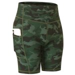 Shorts de yoga avec poche pour femmes, collants courts, taille haute, compression, sport, leggings, entraneme ...