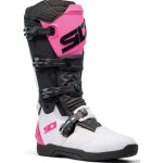 Sidi xpower sc bottes de motocross, noir - blanc - rose, taille 42 pour hommes