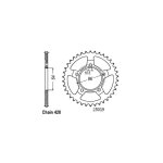 Sifam - couronne 53 dents xl 125 r prolink 82 - 8 pas428 / z53