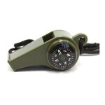 Sifflet de survie d'urgence 3 en 1 avec boussole, thermom�tre et cordon pour randonn�e en plein air, ...