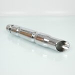 Silencieux d echappement g�n�rique slashcut chrom� 370mm pour moto custom neuf