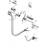 Silentbloc d'embout de guidon origine pour moto yamaha 1000 fzr 2gh2622f00 neuf